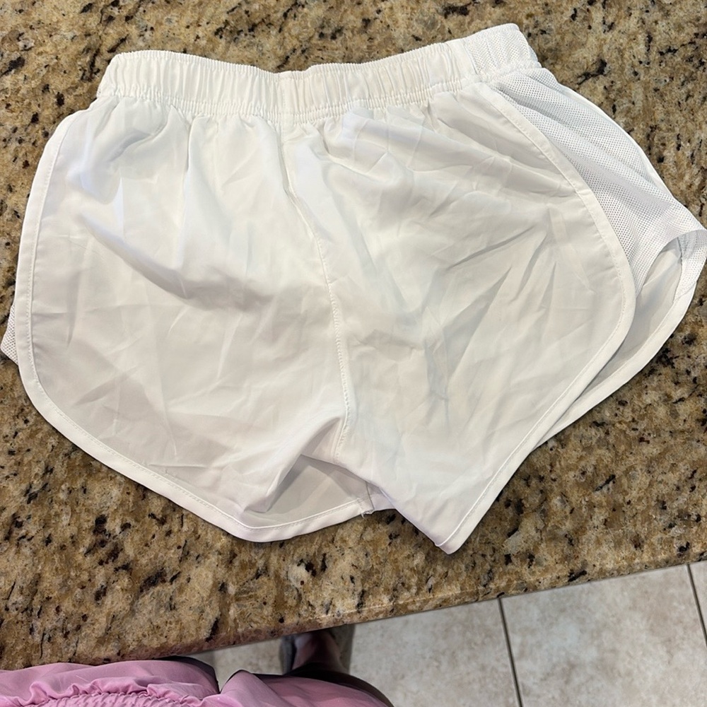 Nike Women's White Athletic Shorts - Picture 2 of 3